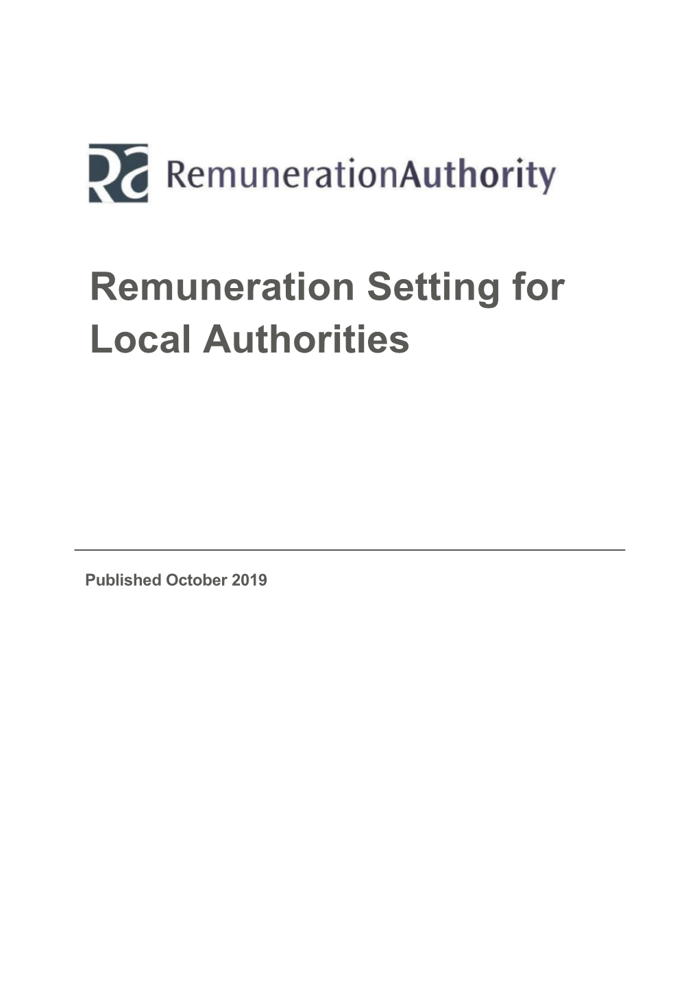 Remuneration Setting for Local Authorities