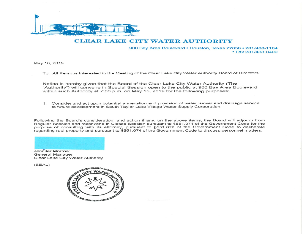 Clear Lake City Water Authority