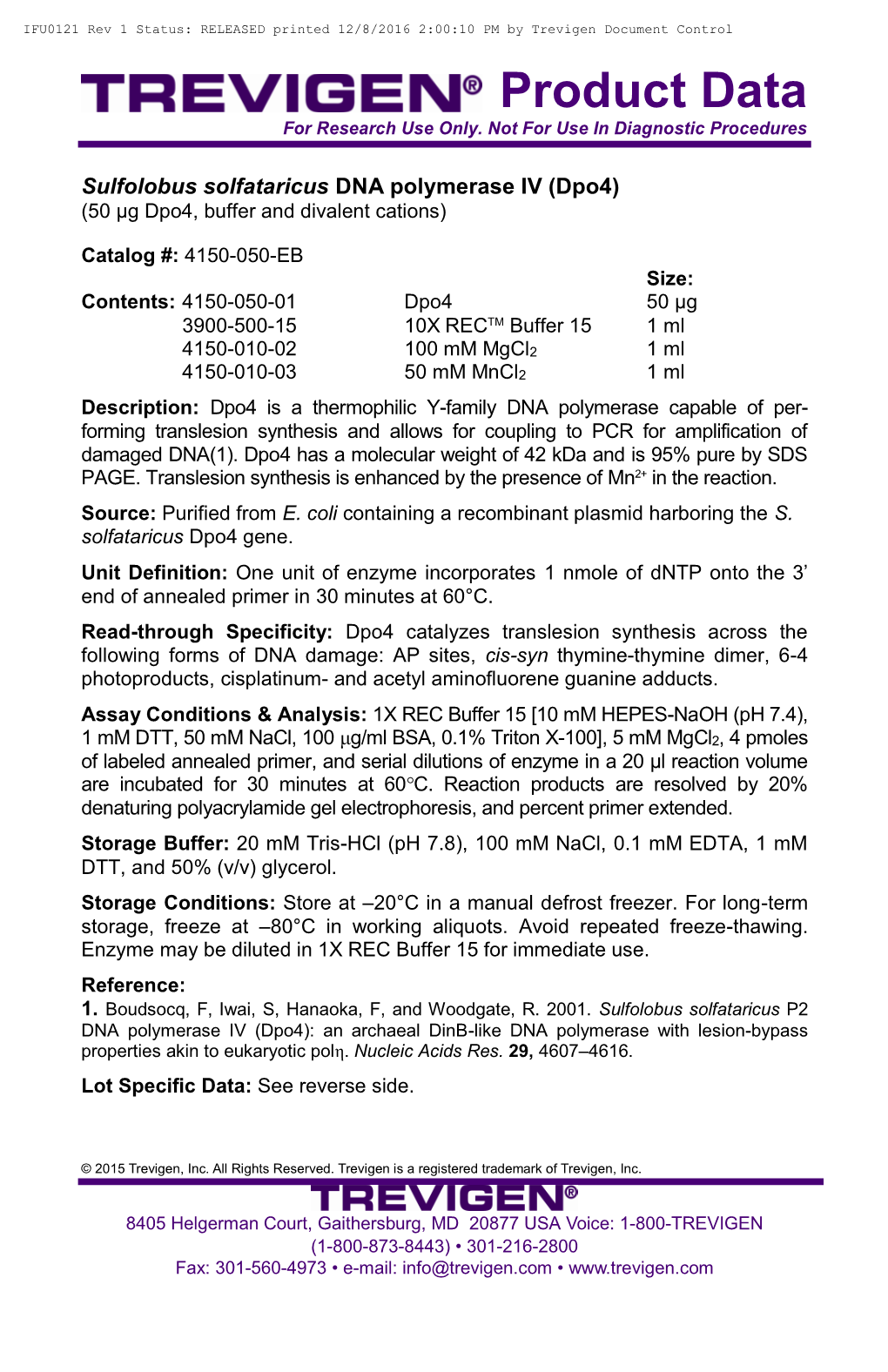 Protocol 4150-050-EB