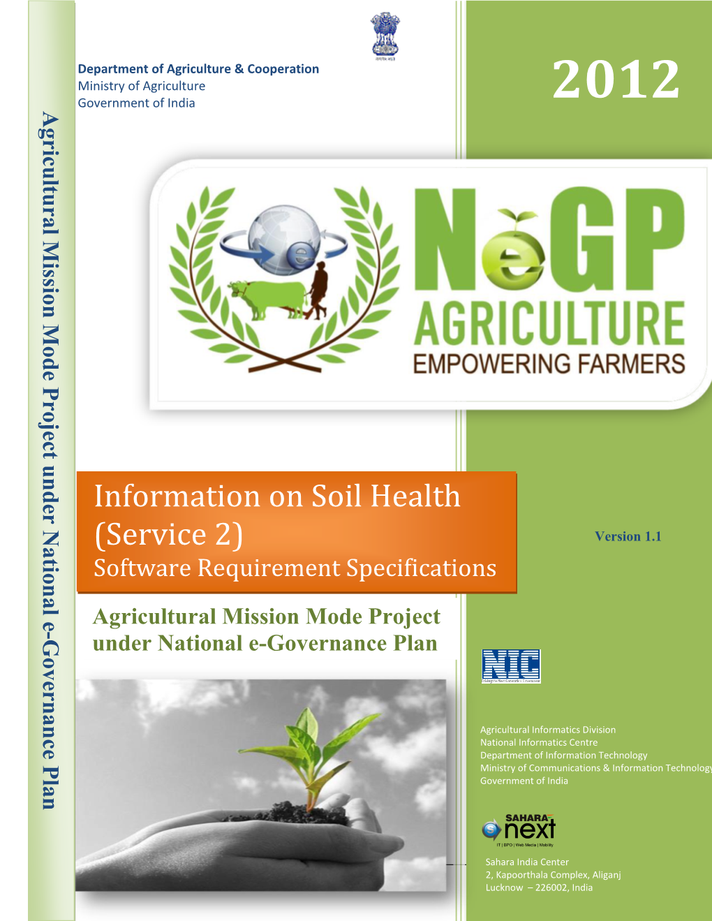 Software Requirements Specification Information on Soil Health