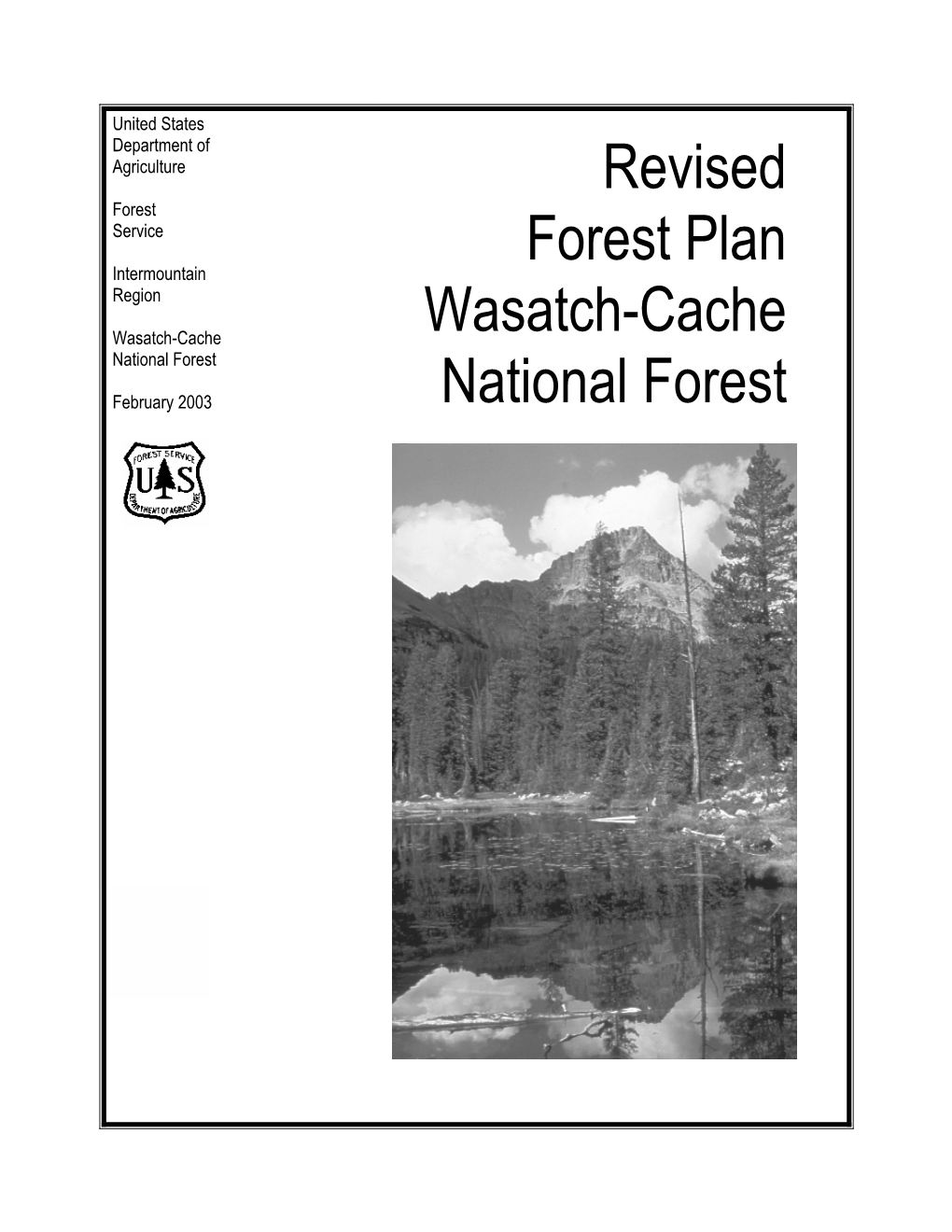 Revised Forest Plan Wasatch-Cache National Forest