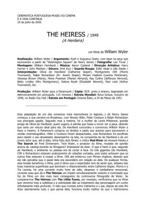 THE HEIRESS / 1949 (A Herdeira)