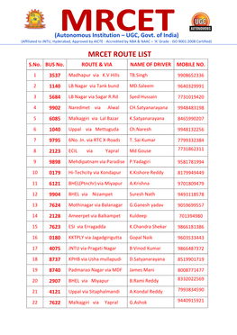 To Download Transport Route Details
