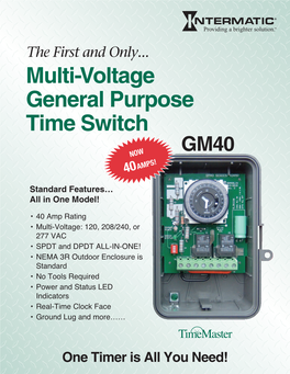 Multi-Voltage General Purpose Time Switch