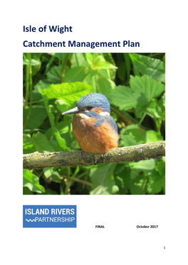 Isle of Wight Catchment Management Plan
