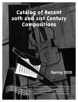 2020 Contemporary Music Catalog