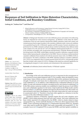 Responses of Soil Infiltration to Water Retention Characteristics, Initial