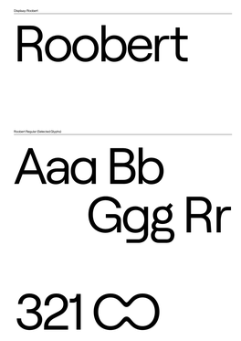 Roobert Regular (Selected Glyphs) Displaay: Roobert