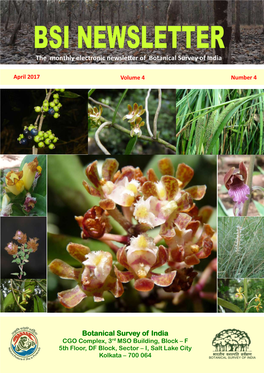 The Monthly Electronic Newsletter of Botanical Survey of India Botanical Survey of India