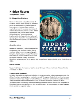 Hidden Figures Young Readers Edition by Margot Lee Shetterly