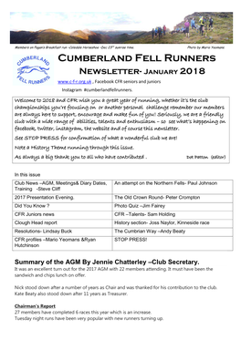 Cumberland Fell Runner's Profile