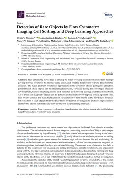 Detection of Rare Objects by Flow Cytometry: Imaging, Cell Sorting, and Deep Learning Approaches