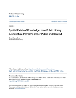 Spatial Fields of Knowledge: How Public Library Architecture Performs Under Public and Context