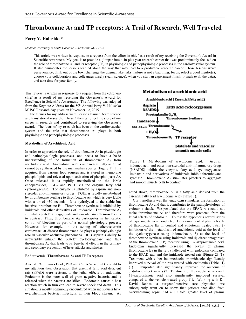 Thromboxane A2 and TP Receptors: a Trail of Research, Well Traveled