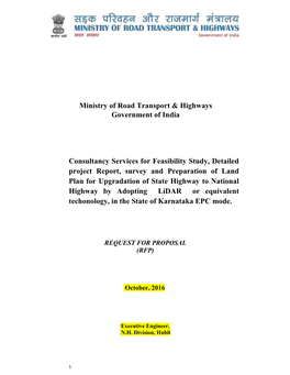 Ministry of Road Transport & Highways Government of India