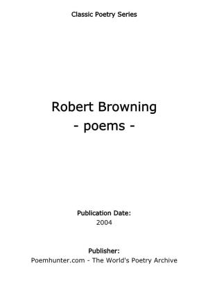 Robert Browning - Poems