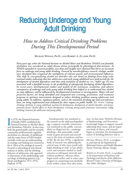 Reducing Underage and Young Adult Drinking