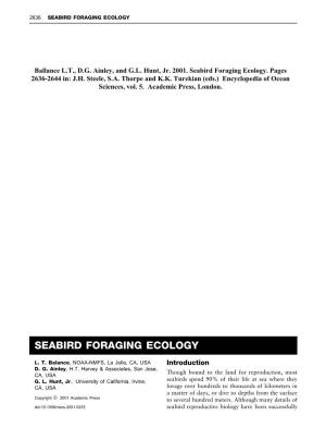 Seabird Foraging Ecology