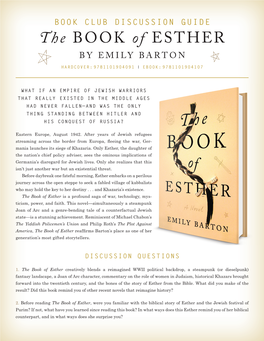 The BOOK of ESTHER by EMILY BARTON