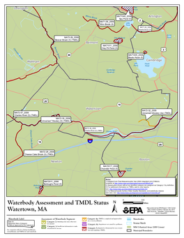 Watertown, MA Waterbody Assessment, 305(B)/303(D), and Total Maximum Daily Load (TMDL) Status