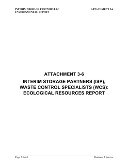 Attachment 3-6 to the Environmental Report, "Interim Storage Partners