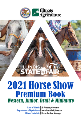 2021 Horse Show Premium Book Western, Junior, Draft & Miniature