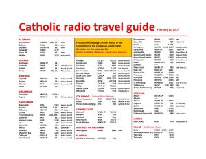 Catholic Radio Travel Guidefebruary 15, 2017