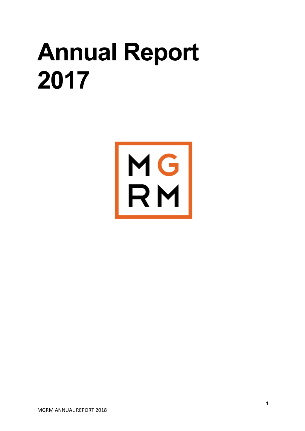 MGRM Annual Report 2017