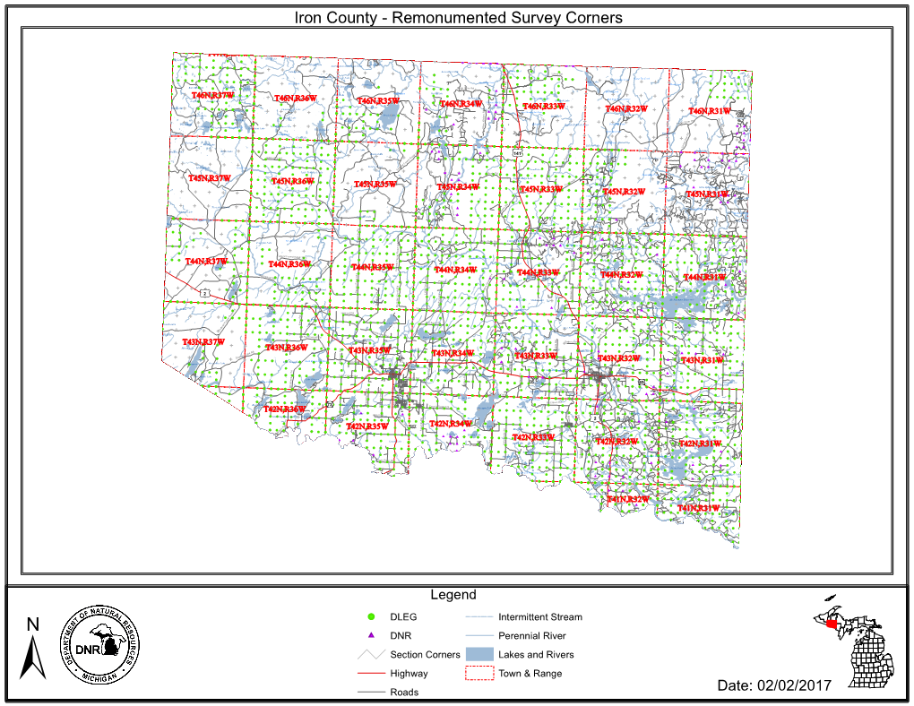 Iron County - Remonumented Survey Corners