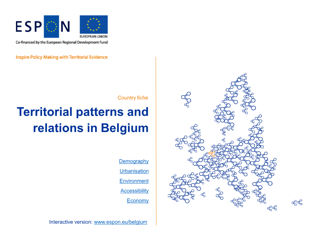 Territorial Patterns and Relations in Belgium