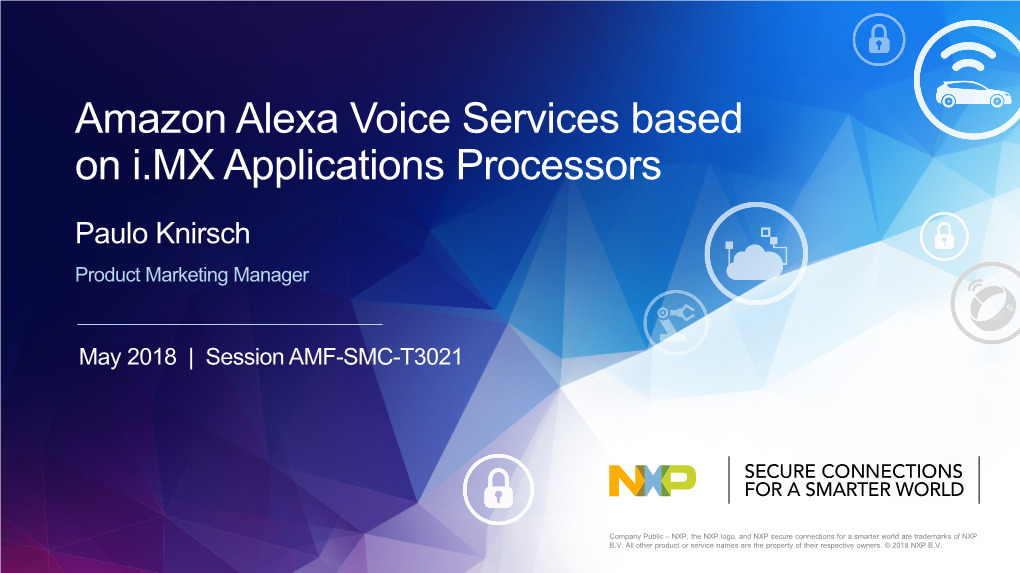 Amazon Alexa Voice Services Based on I.MX Applications Processors