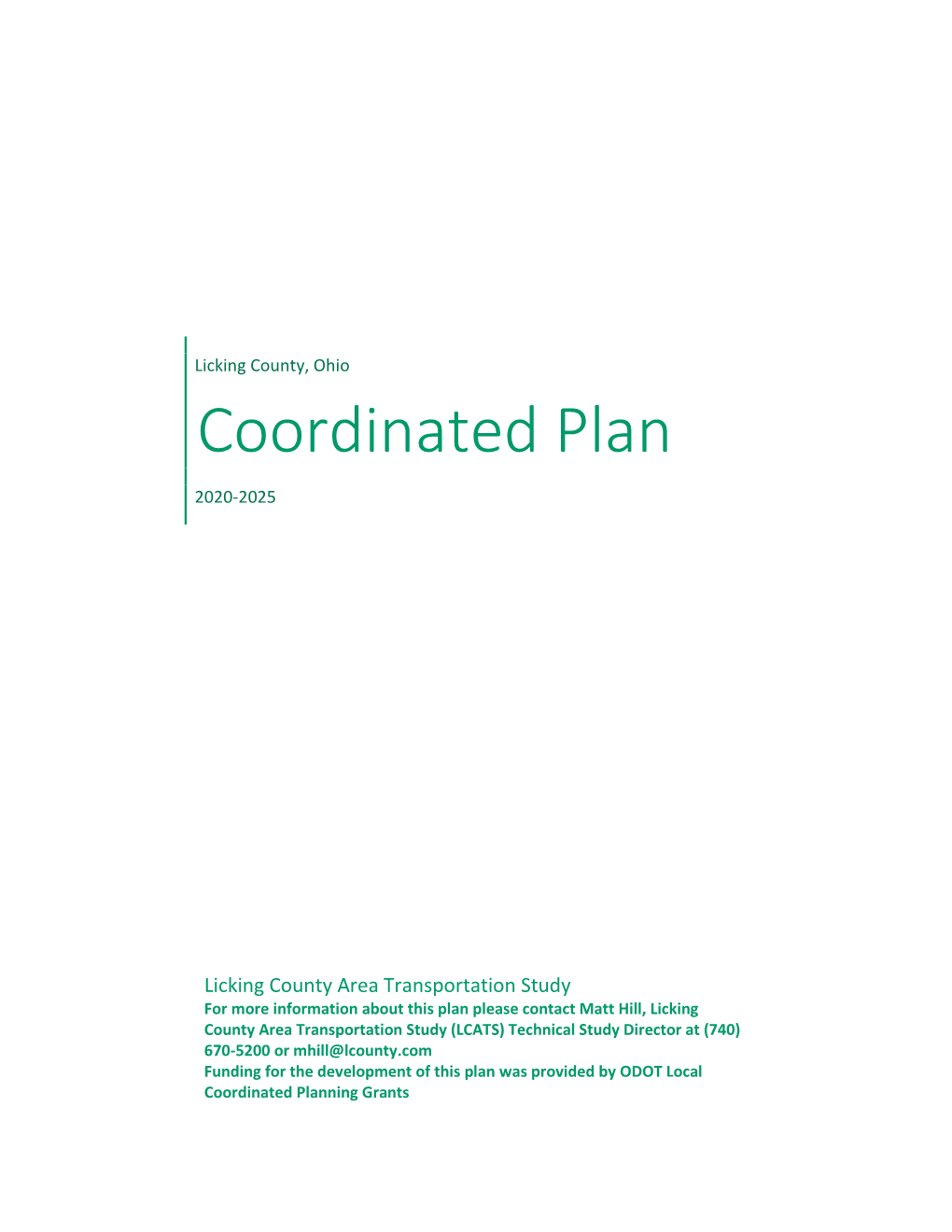 Coordinated Plan