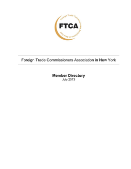 Foreign Trade Commissioners Association in New York Member
