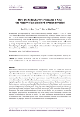 How the Yellowhammer Became a Kiwi: the History of an Alien Bird