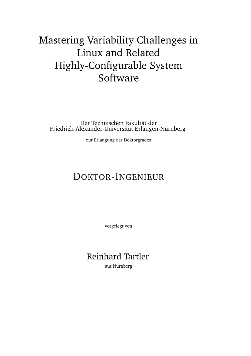 Mastering Variability Challenges in Linux and Related Highly-Conﬁgurable System Software
