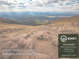 State Trails Committee Presentation 9.20.19