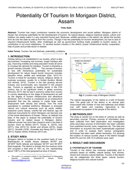 Potentiality of Tourism in Morigaon District, Assam