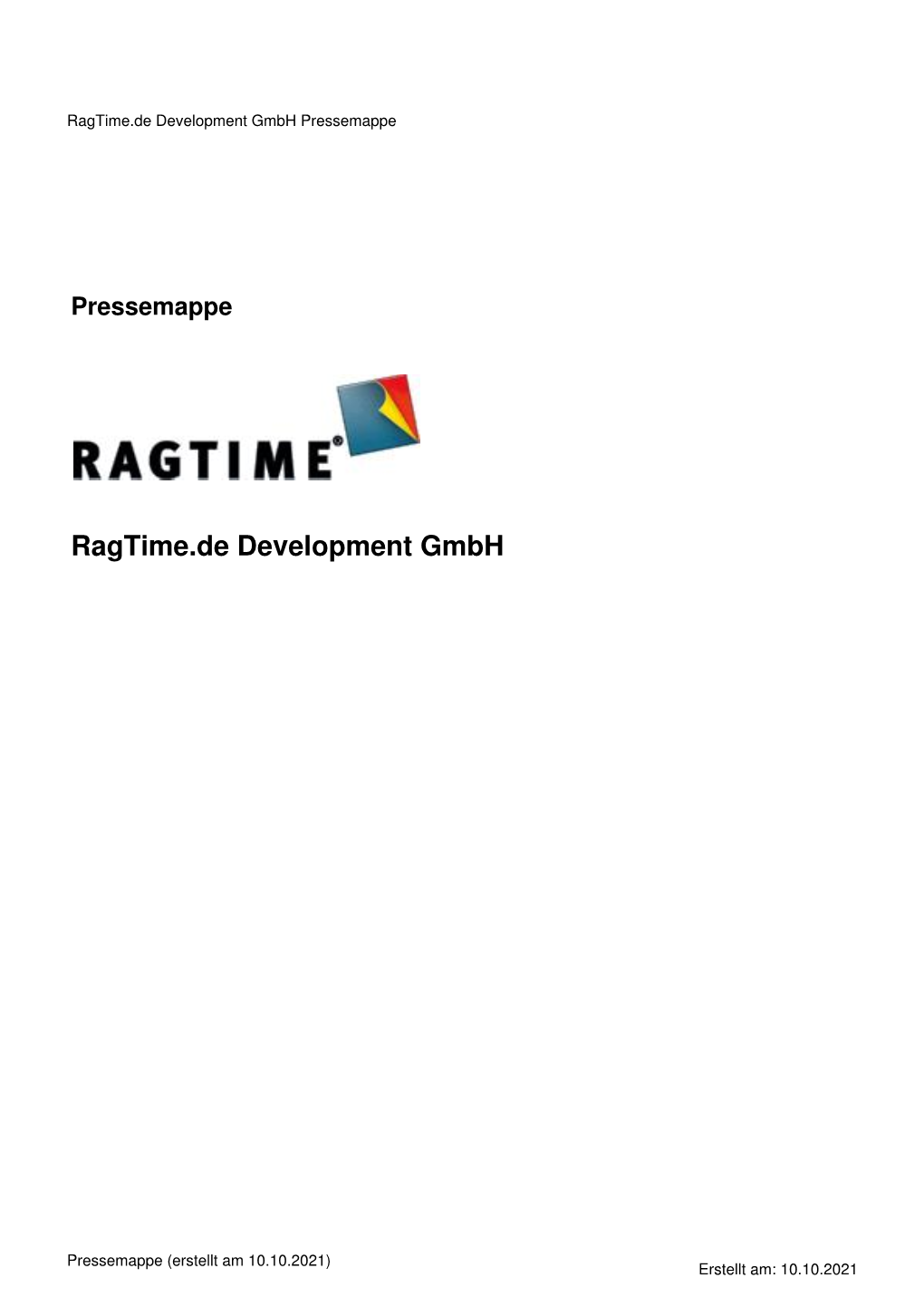 Ragtime.De Development Gmbh Pressemappe