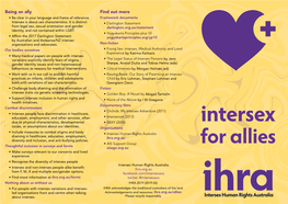 Intersex Human Rights Australia Shaming in Healthcare, Education, Employment, Ihra.Org.Au Diversity and Inclusion, and Anti-Bullying Policies