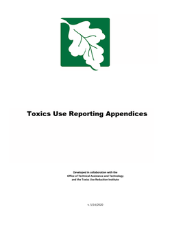 Open PDF File, 2.17 MB, for TURA Reporting Appendices