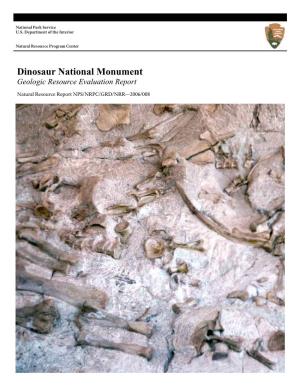 Geologic Resource Evaluation Report, Dinosaur National Monument