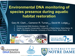 Environmental DNA Monitoring of Species Presence During Aquatic Habitat Restoration