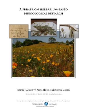 A Primer on Herbarium-Based Phenological Research