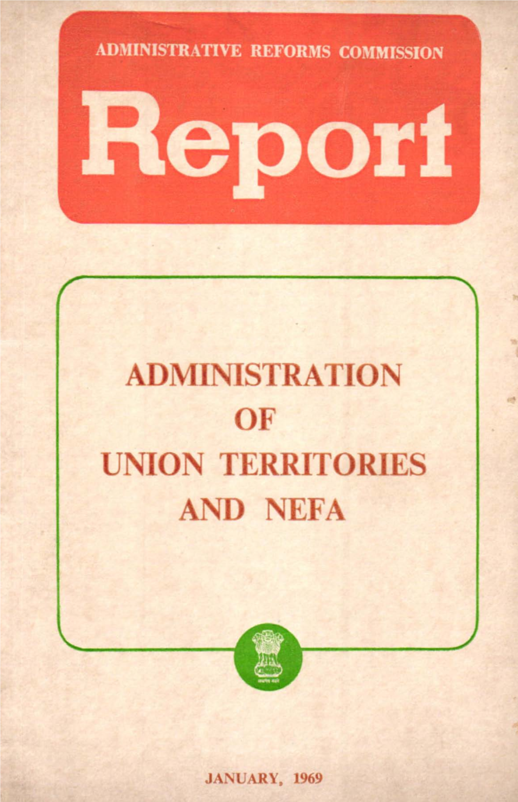 Union Territories and Nefa