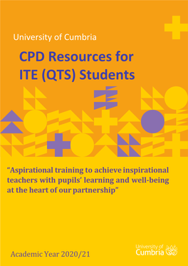 University of Cumbria CPD Resources for ITE (QTS) Students