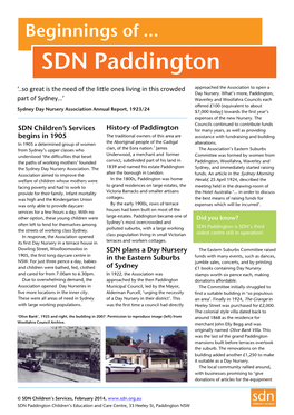 Beginnings of … SDN Paddington