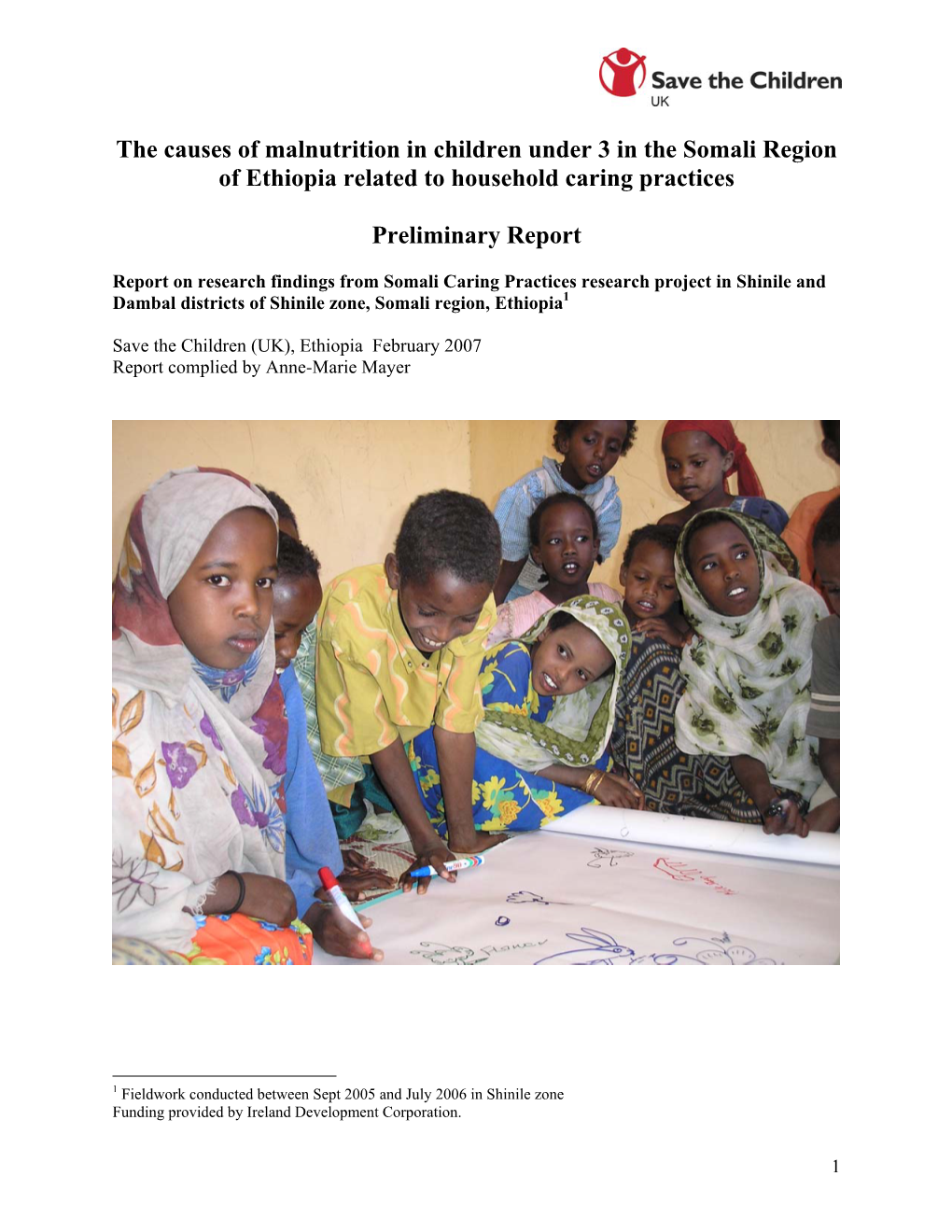 Report on Research Findings from Somali Caring Practices Research Project in Shinile and Dambal Districts of Shinile Zone, Somali Region, Ethiopia1