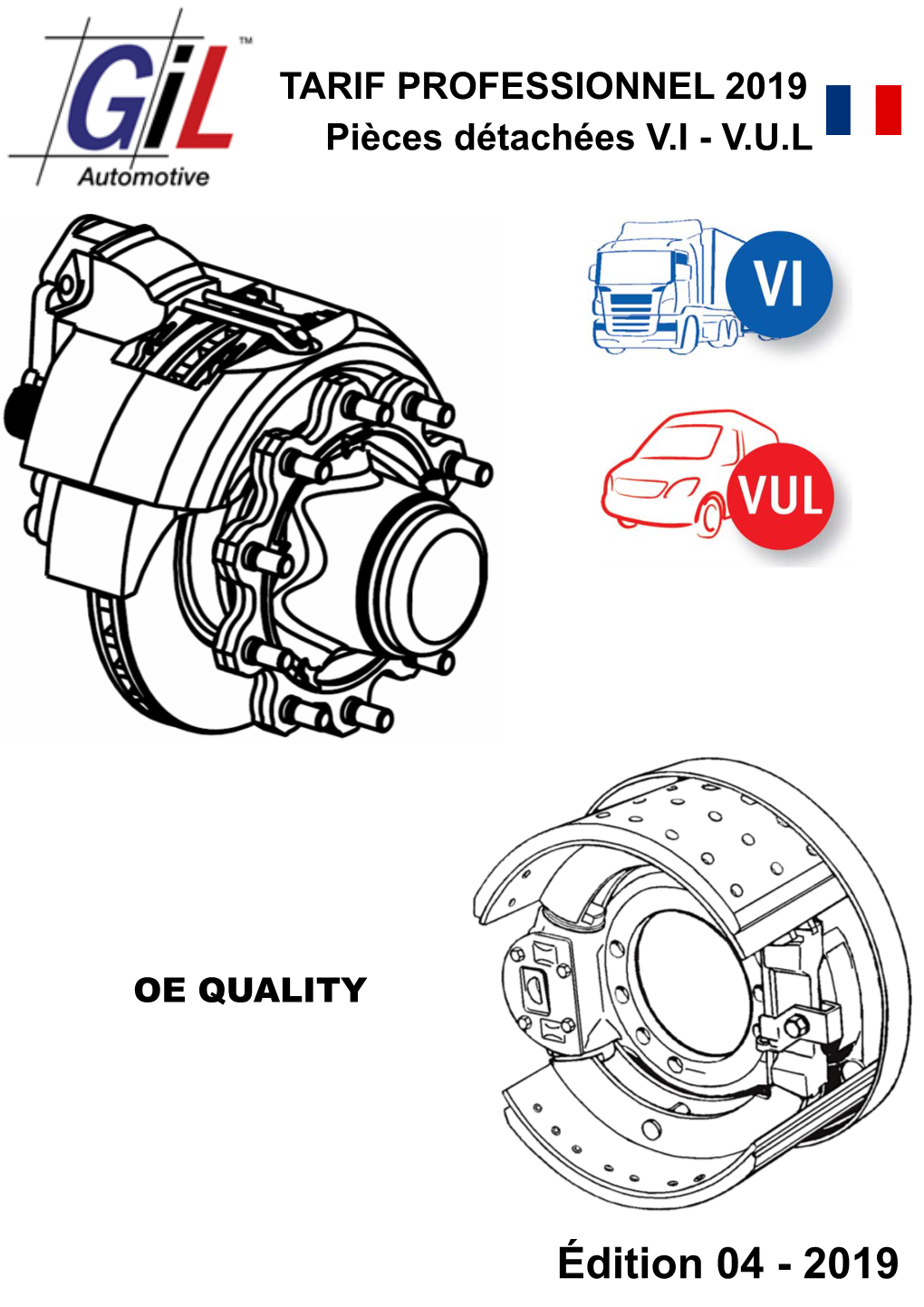 TARIF PROFESSIONNEL 2019 Pièces Détachées V.I - V.U.L