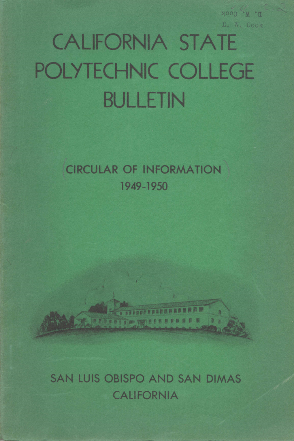 California State Polytechnic Circular of Information 1949-1950