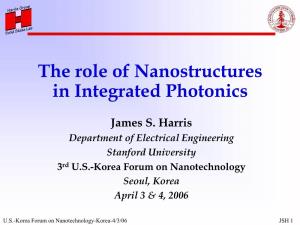 The Role of Nanostructures in Integrated Photonics